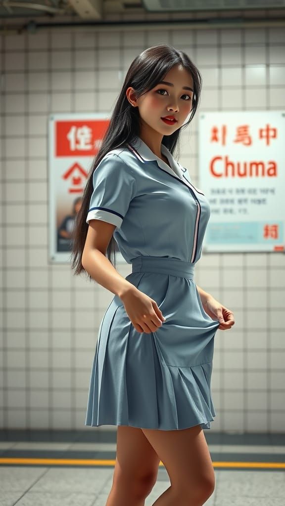 Confident Korean Beauty in Gravure Style