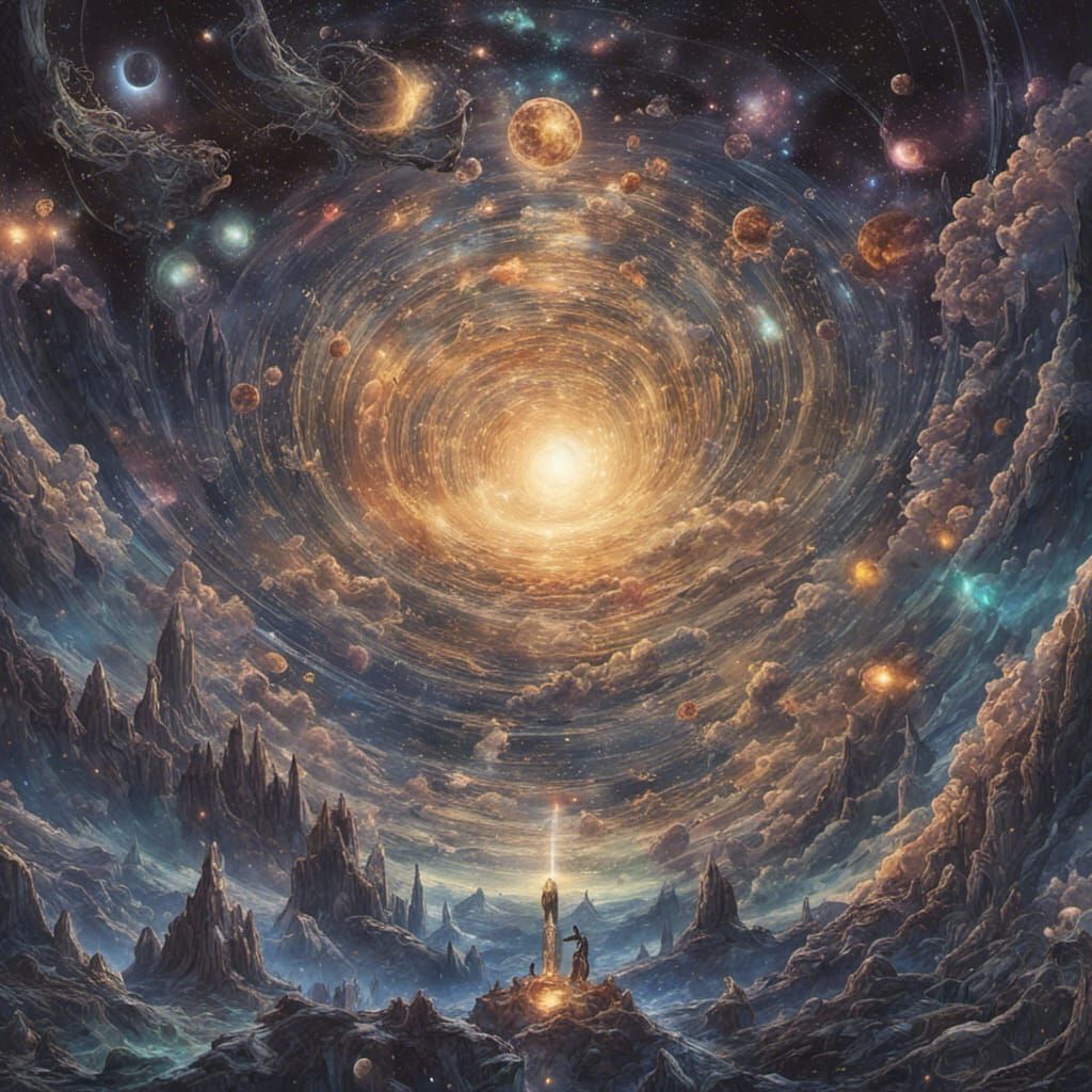 Aetherial Nebula in Eclipsed Expanse