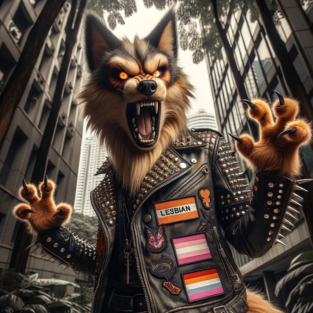 Japanese Werewolf Kai Howling at Moon