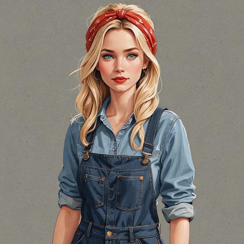 Pixar Style Illustration of a Working Girl