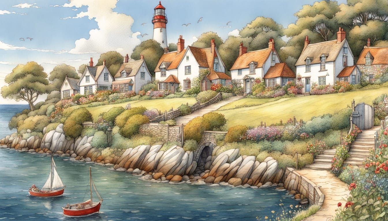 Seaside Cottage Garden in Brambly Hedge Style