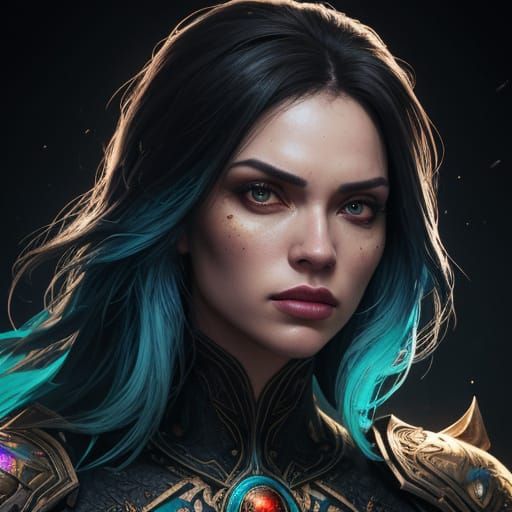 Provocative Woman Concept Art with Dramatic Lighting