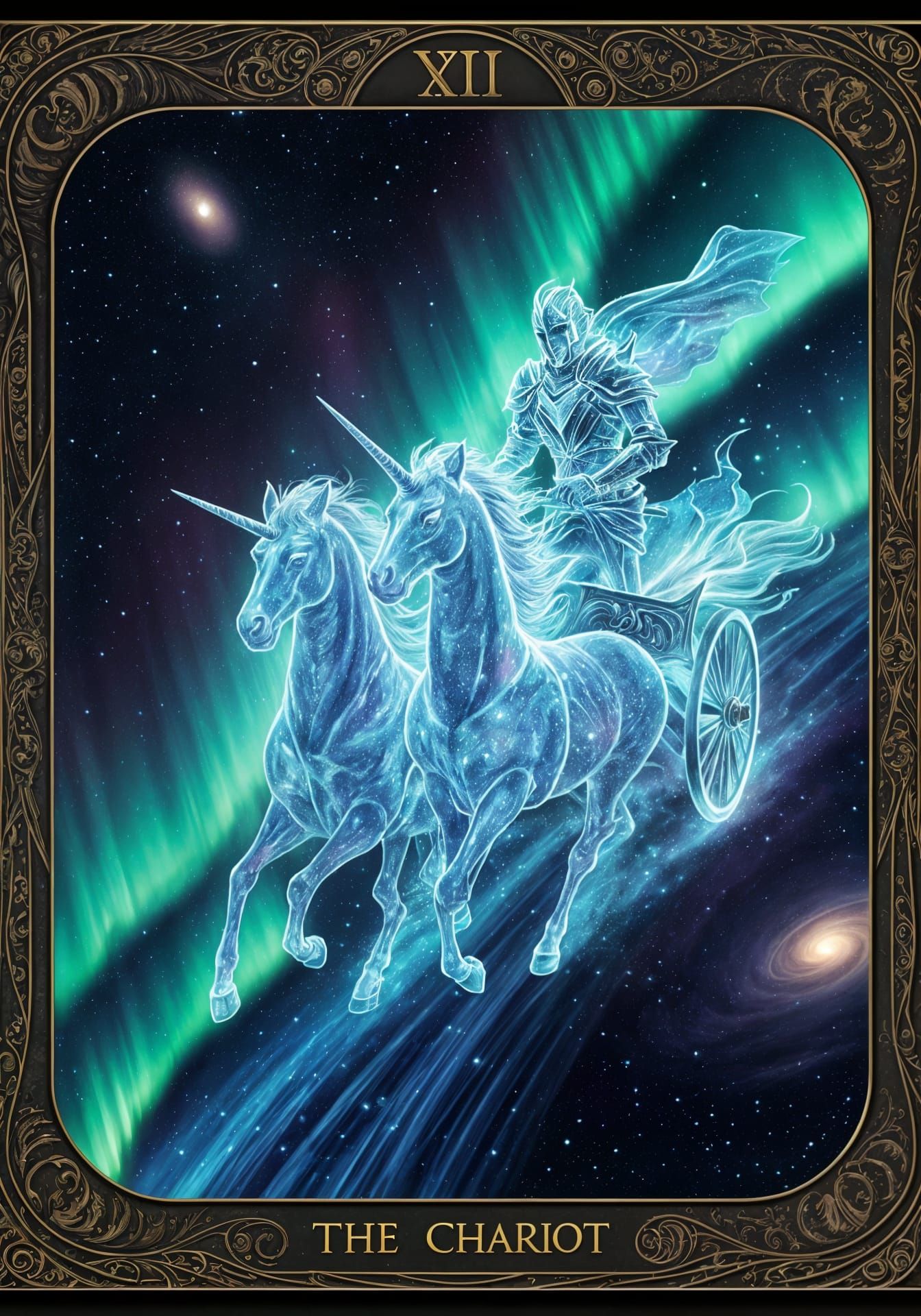 The Chariot: Spectral Knight's Cosmic Ride on Stardust Unico...