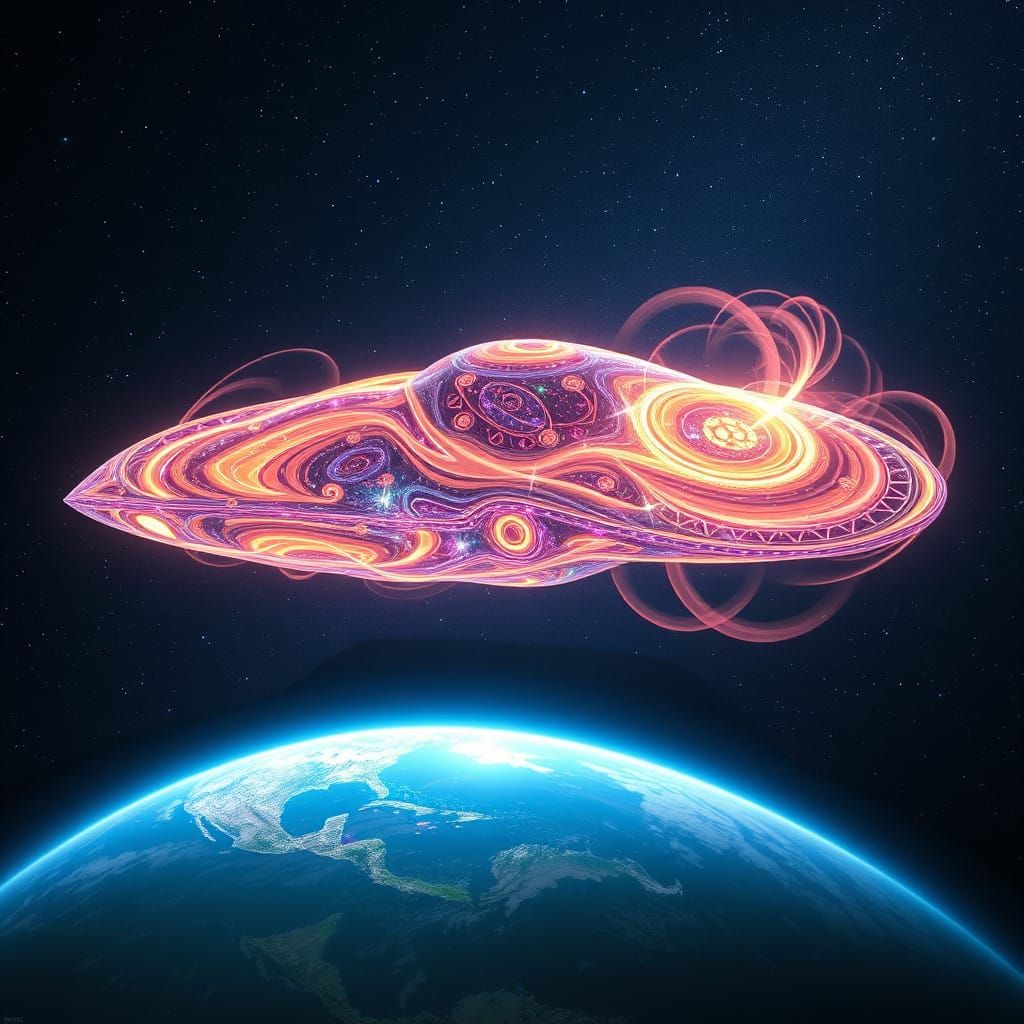 Majestic Arcturian Light Ship in Celestial Harmony