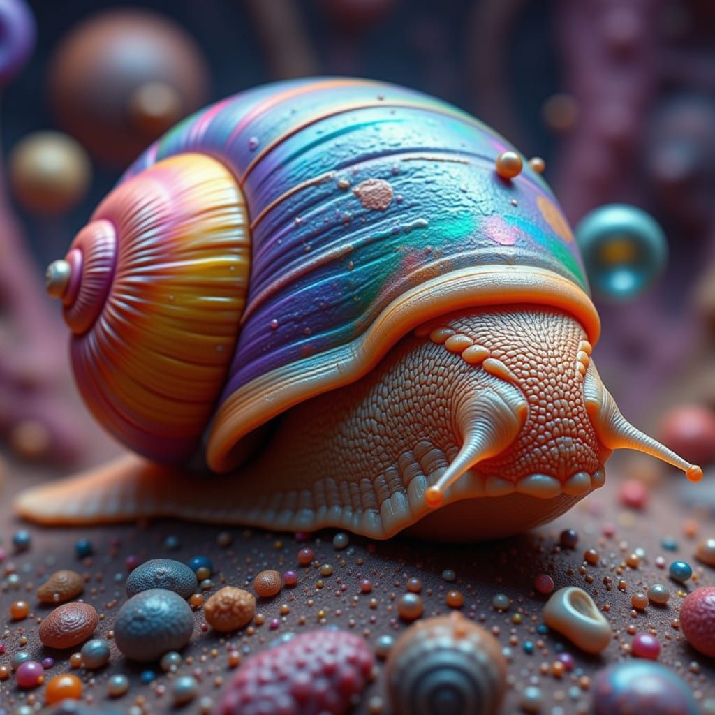 Tardigrade Piloting Spaceship in Whimsical Scene