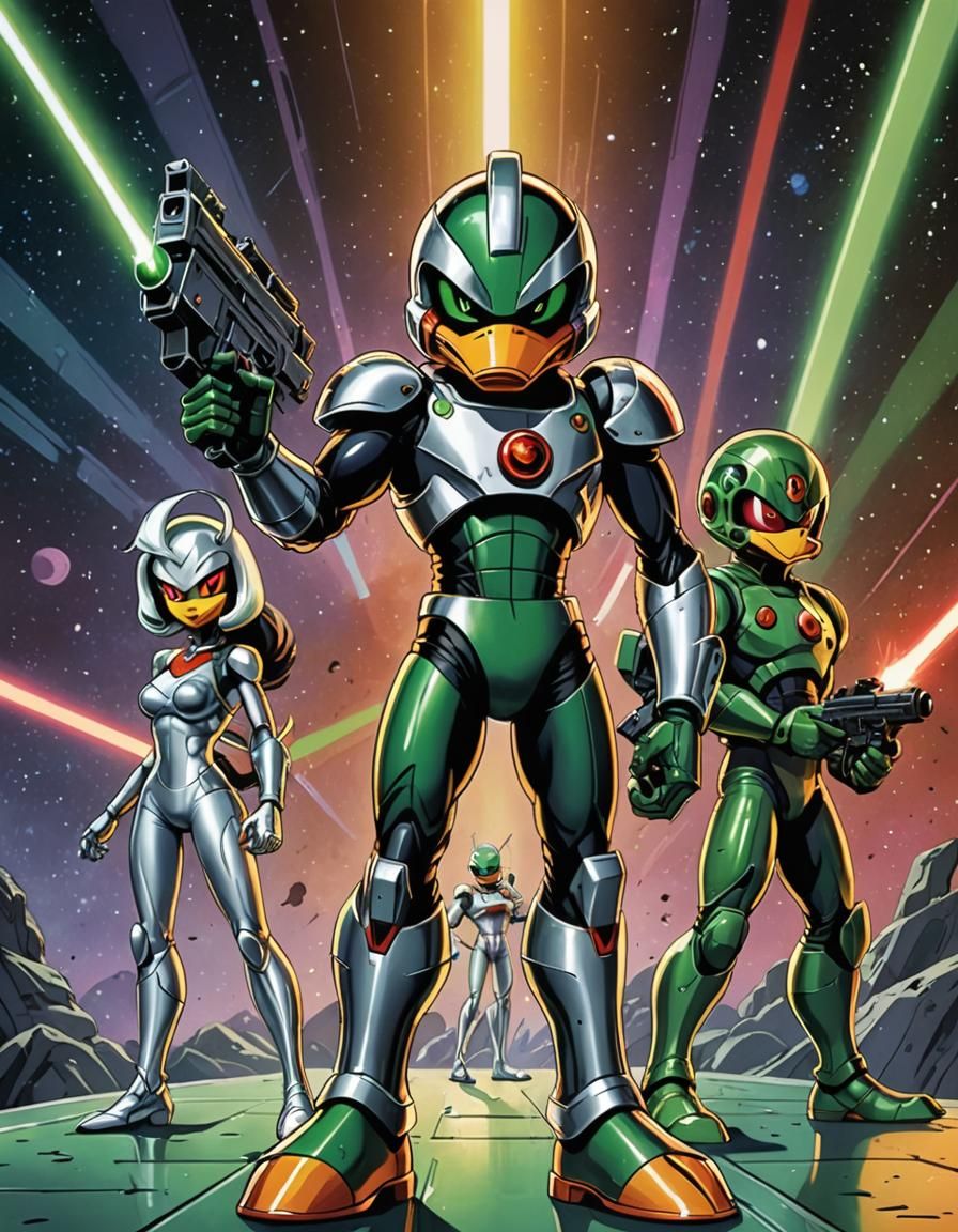 Duck Dodgers Heroic Pose with Laser Blaster