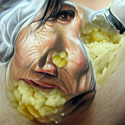 AI-Generated Image of Mashed Potato