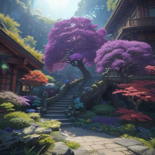 Luminous Fantasy World: Pixar-Inspired 3D Digital Art