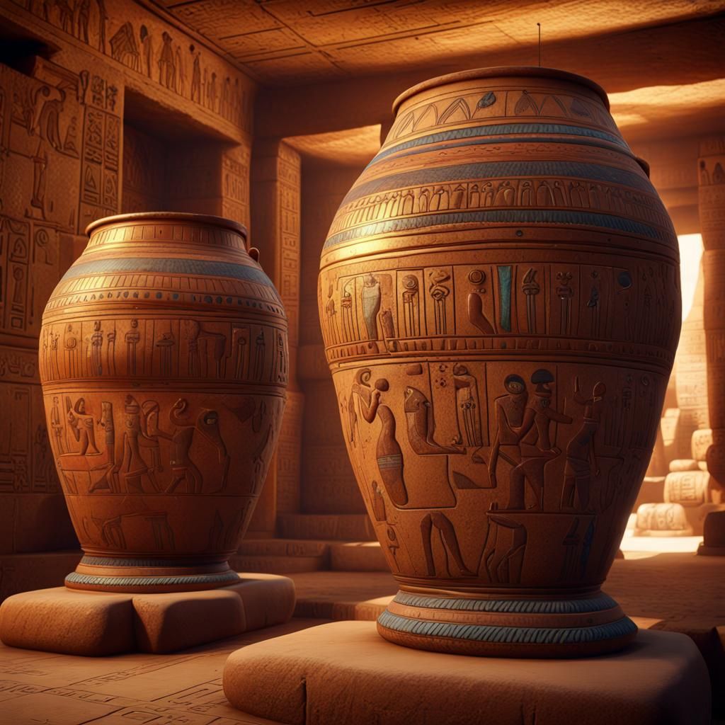 Epic Egyptian Pottery Jars in Ancient Tomb