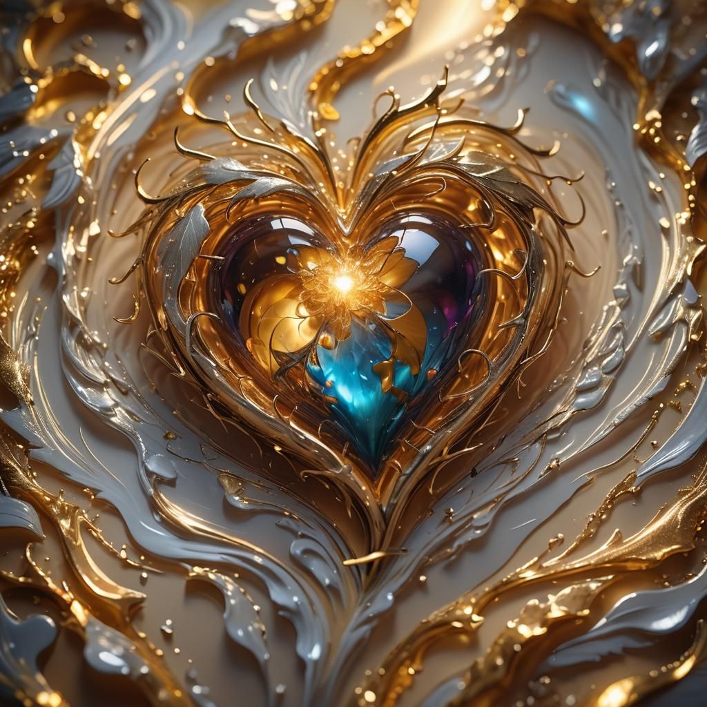 Surreal Heart in a Whirlwind: A Macro Portrait