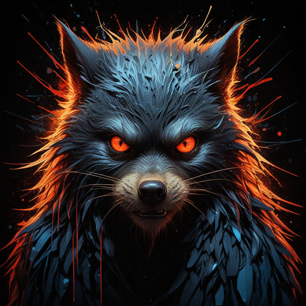 Krampus the bloody hedgehog graffiti art, splash art, street...