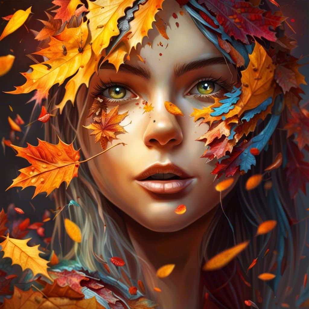 Autumn Wonderland in Hyperrealistic Splash Art