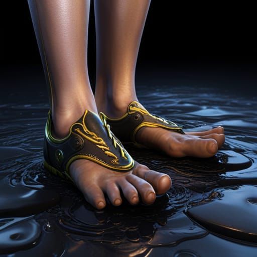 Detailed Matte Painting of Feet in 8k Resolution