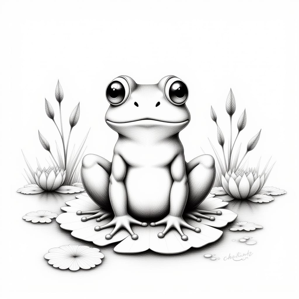 <lora:Pencil Sketch Flux:1.0> <lora:pencil sketch:1.0> <lora:Pencil Sketch:1.0> Frog