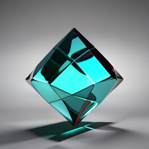 Dodecahedron cristal cubism Euclidean Georgy Kurasov Albert Gleizes trending on Artstation Unreal Engine 3D shading