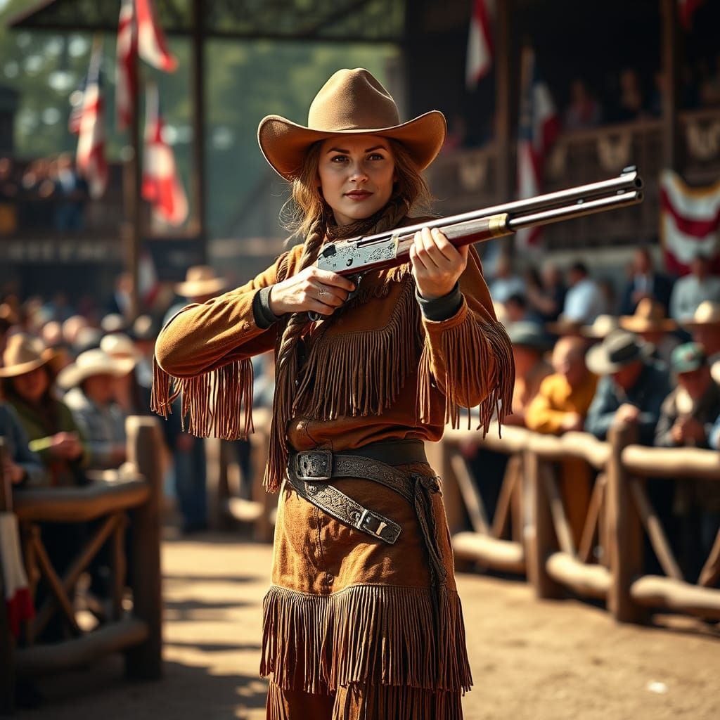 Annie Oakley at Buffalo Bill's Wild West Show.
