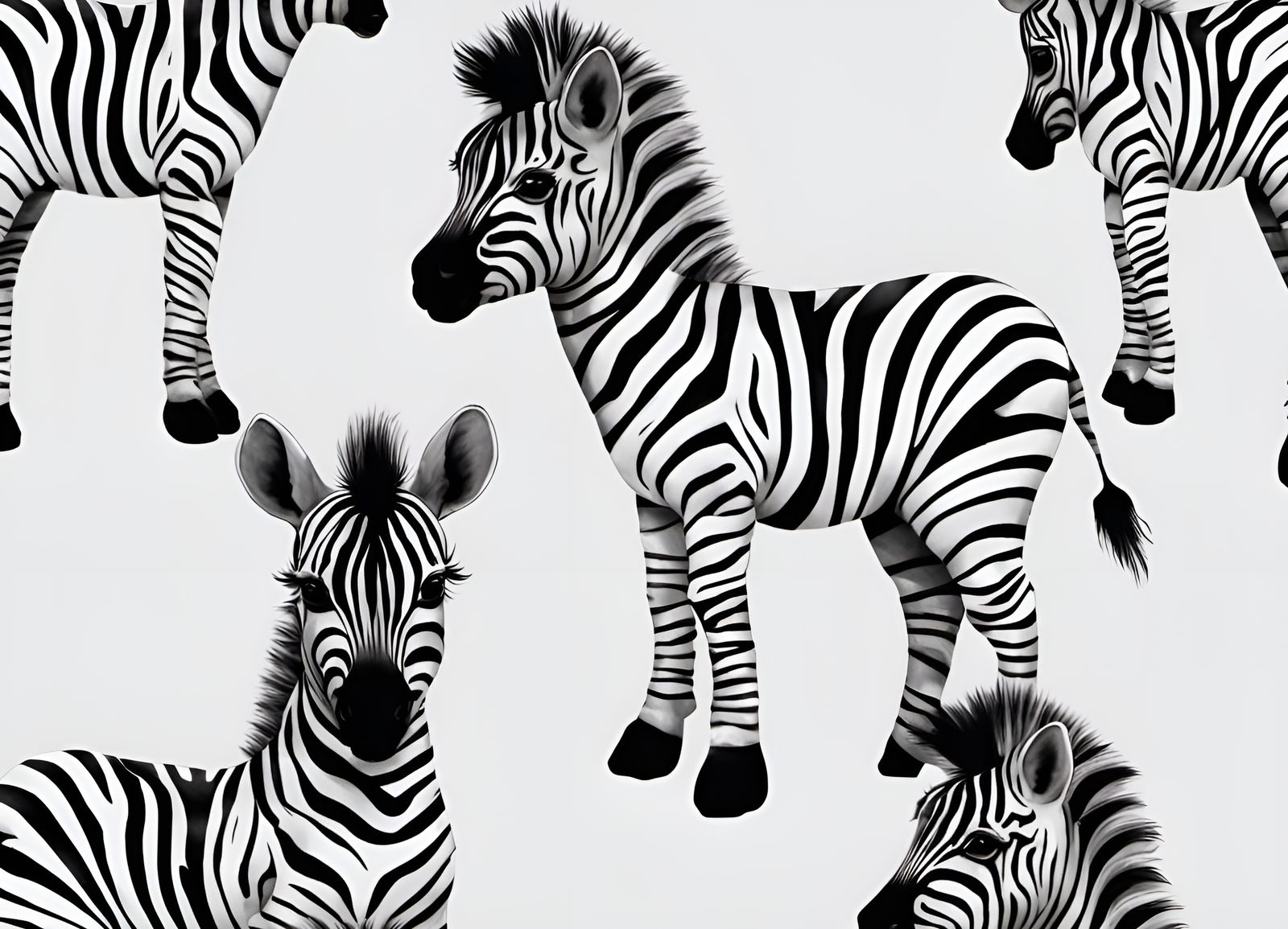 Cute Baby Zebra Clipart for Sublimation