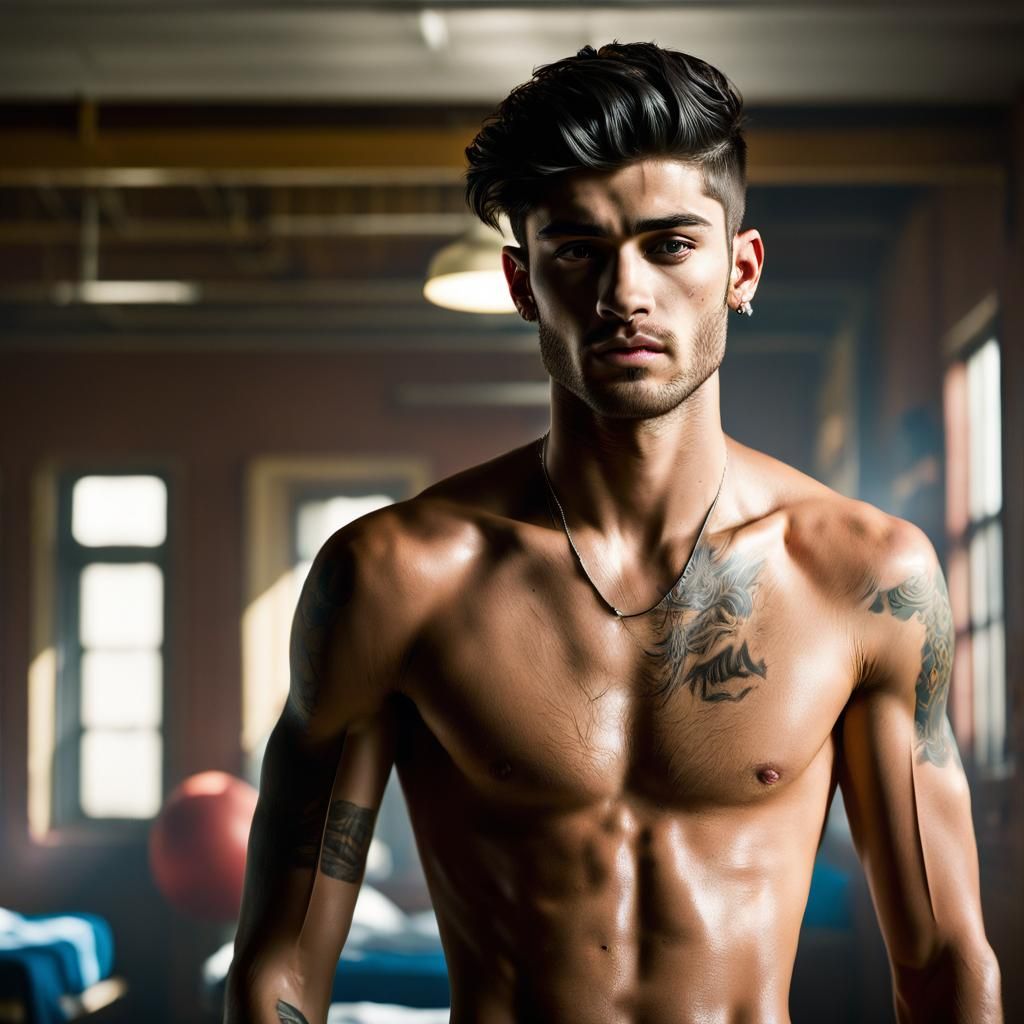 Photorealistic Dorm Room Portrait of Young Athlete