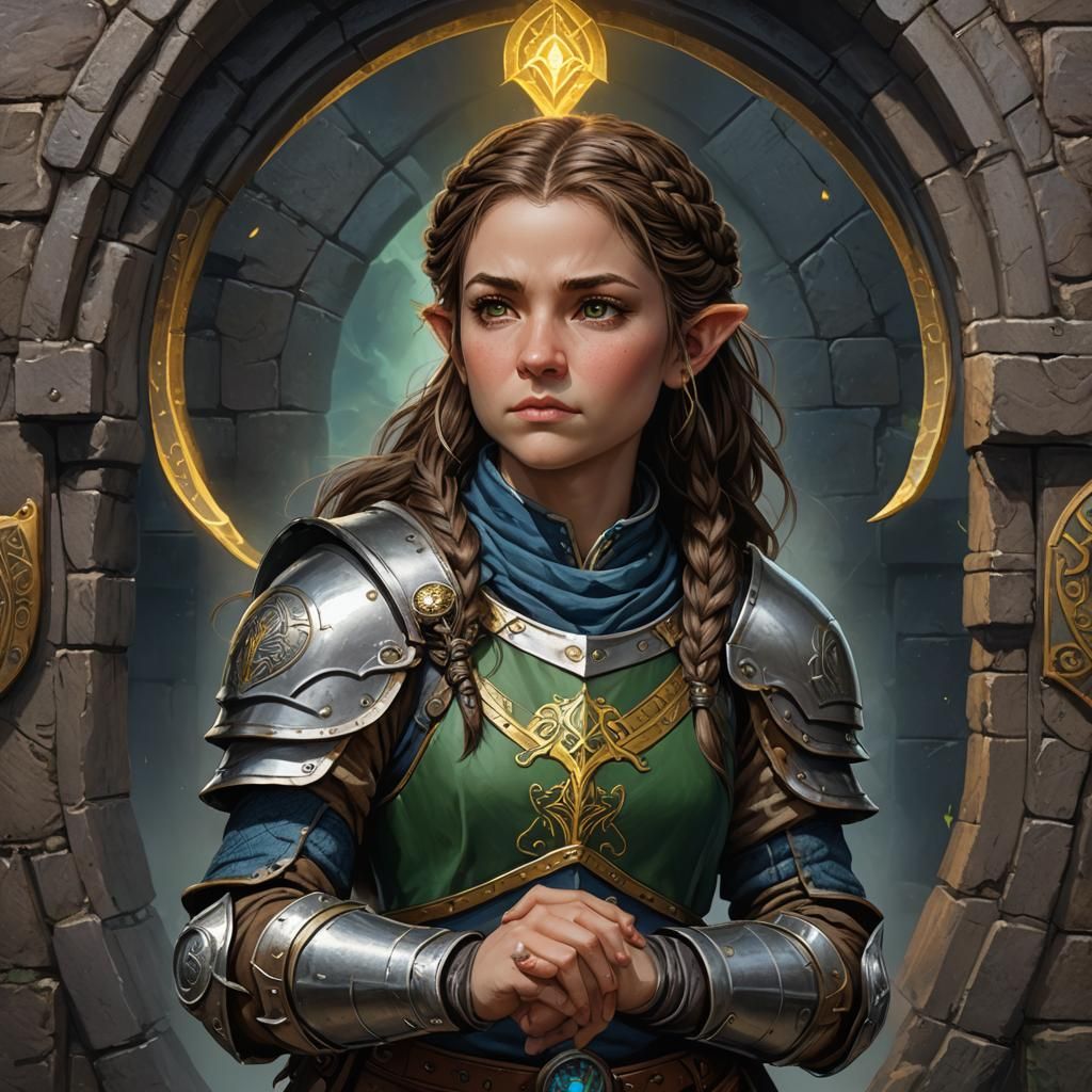 Halfling Cleric Casting Healing Magic