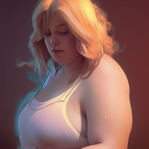 Detailed Portrait of an Obese Person