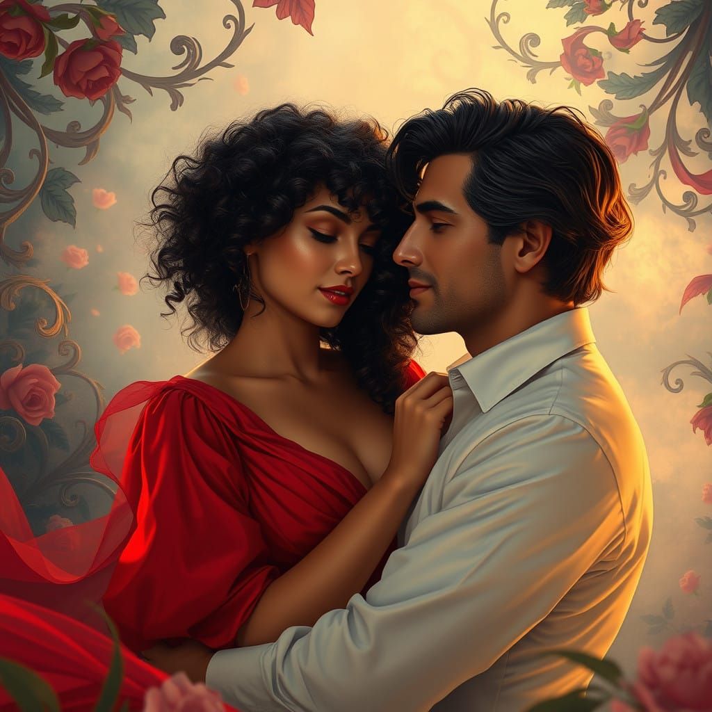 Ethereal Fantasy Couple in Dreamlike Setting