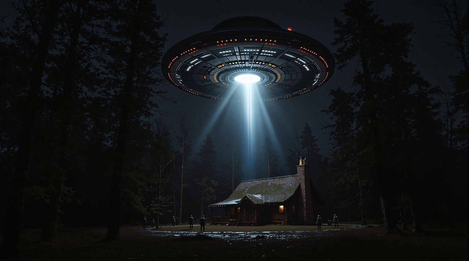 Hi-Tech Flying Saucer Beams Light on Cabin