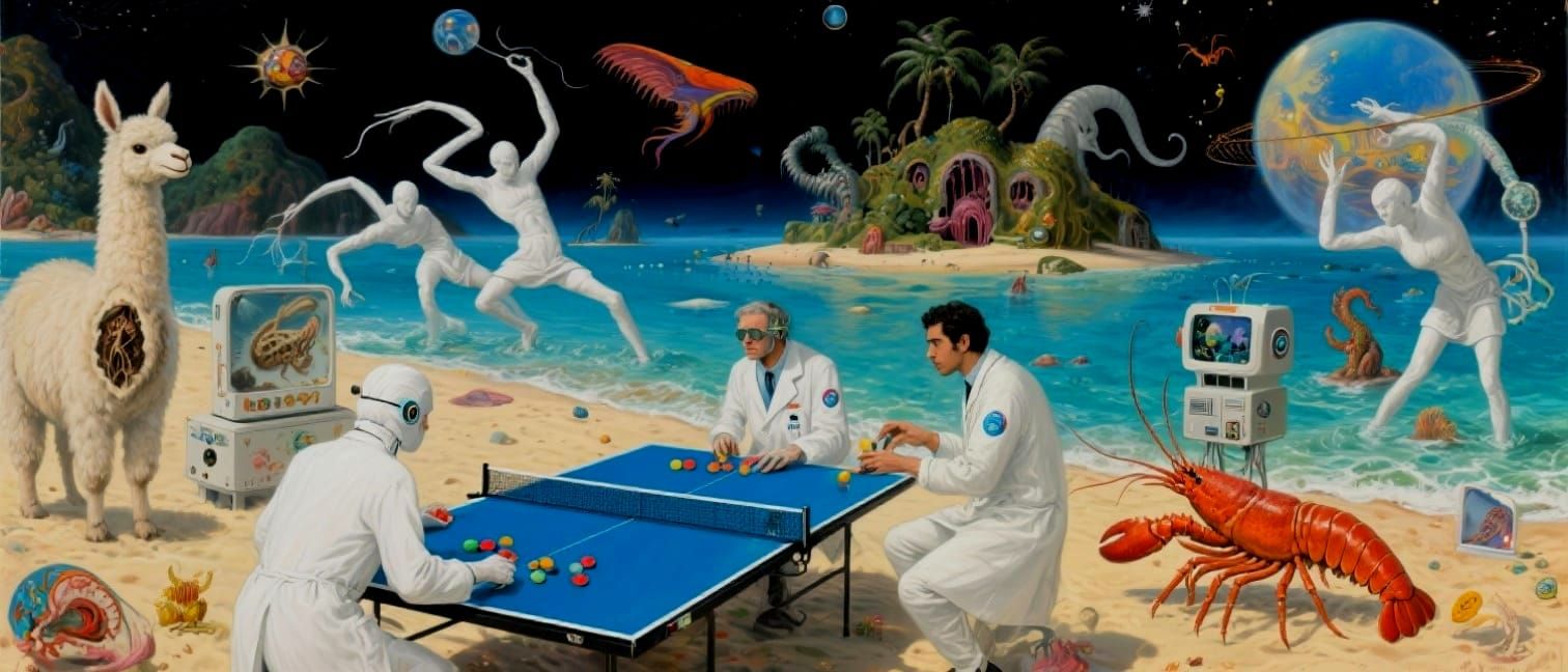 Albino Cryptid Surgeon Games Surreal Beach Fantasy