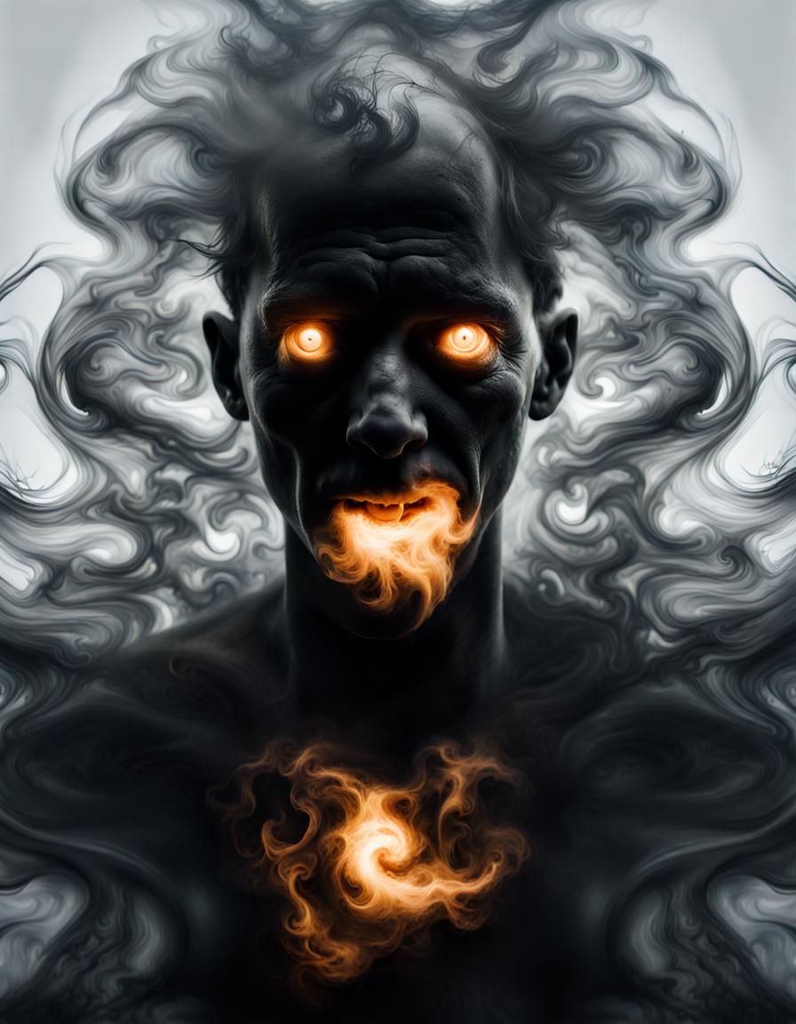 Eerie Horror: Swirling Mist and Nuclear Glow