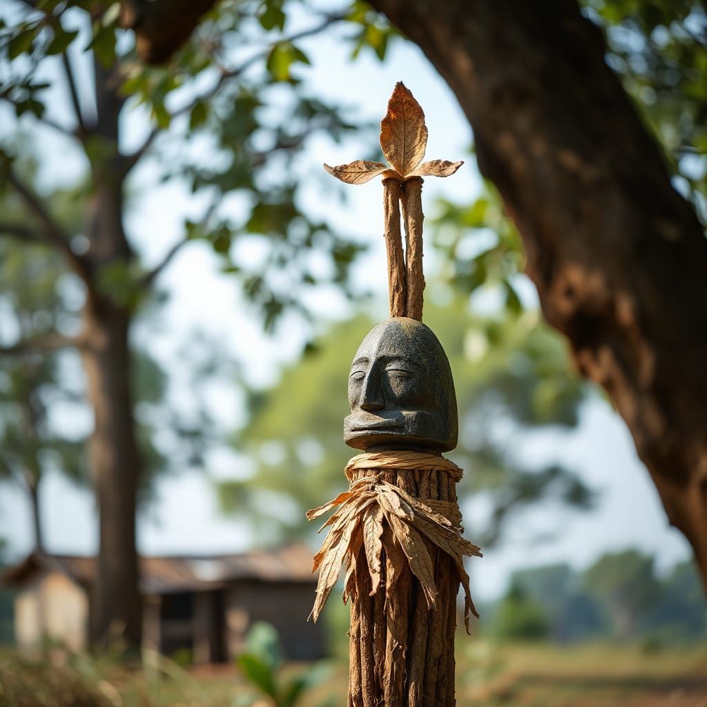 African Harvest Totem in Natural Light