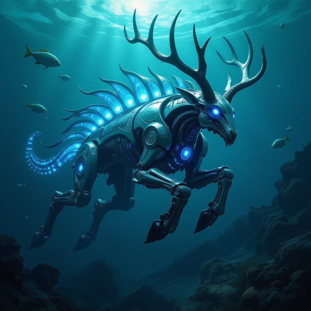Biomechanical MerStag Rises from Ocean Depths