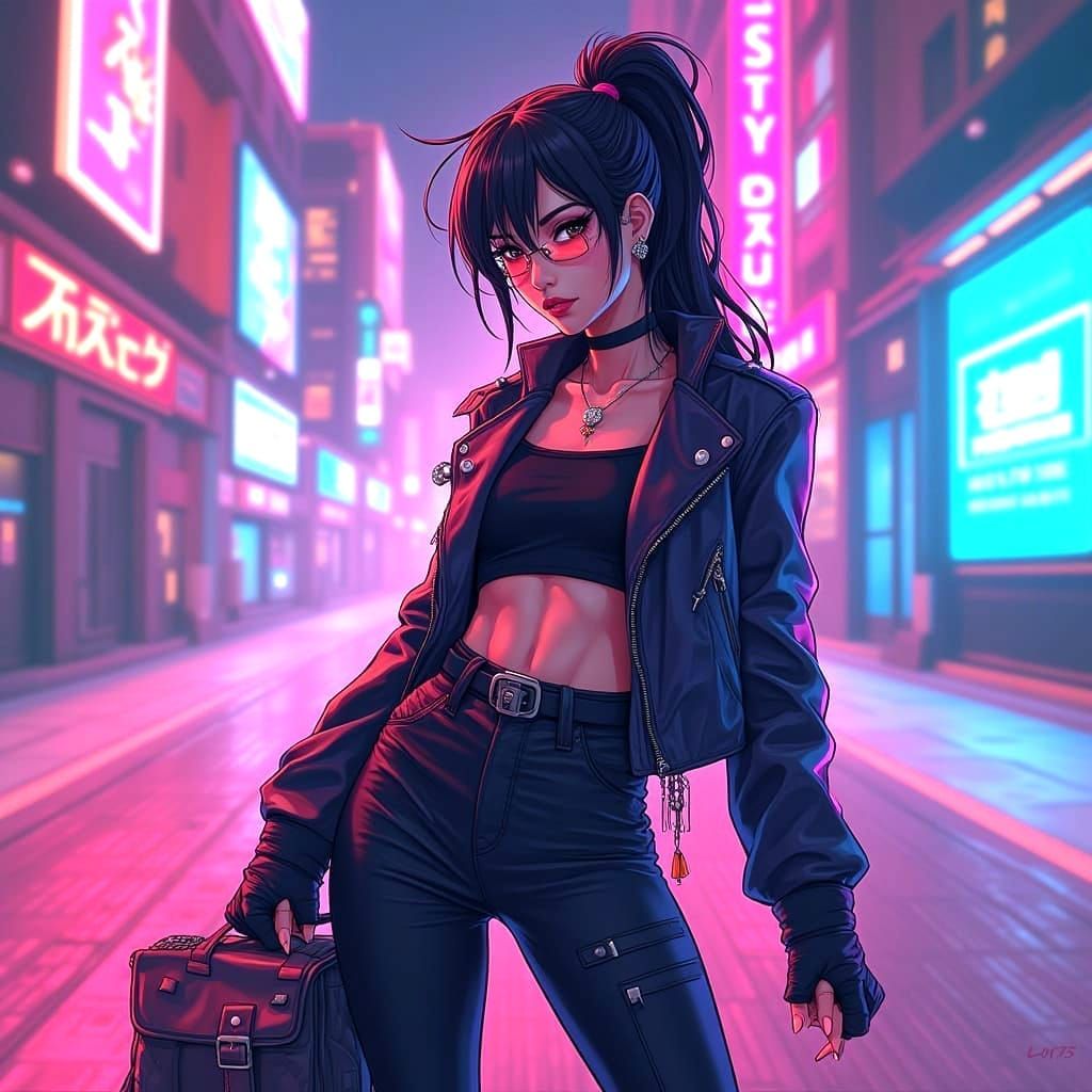 Modern Woman Avatar with Geometric Design