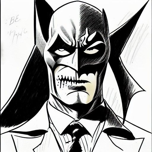 Two Face Concept Art: Pencil Sketch