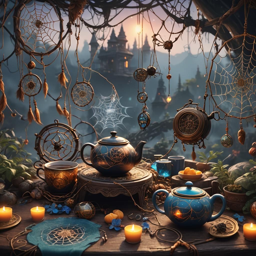Surreal Dream Catchers in Astral Plane Matte Painting