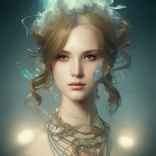 Detailed Heart Portrait in Volumetric Lighting