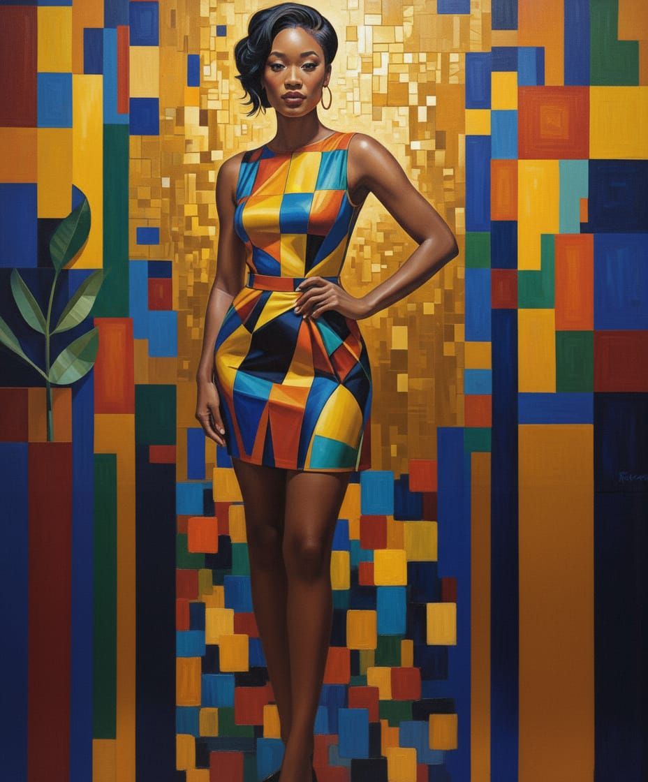 Keke Palmer Modeling a Cubist Dress