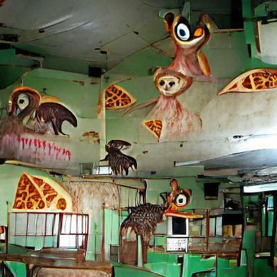 Creepy Abandoned Pizzeria with Animatronic Animals