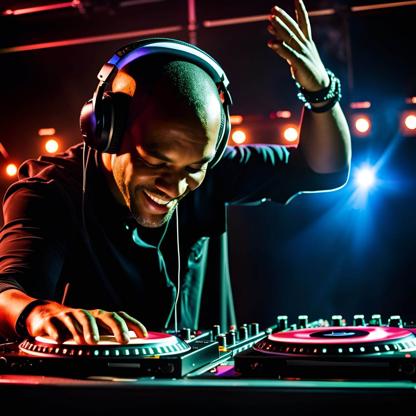DJ Performing Live at Nightclub