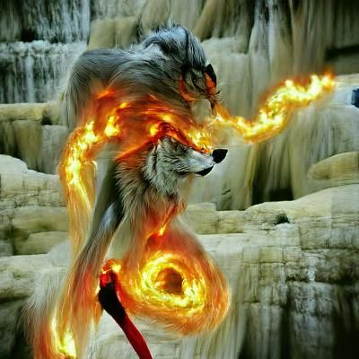 Fiery Wolf: A Bending Masterpiece