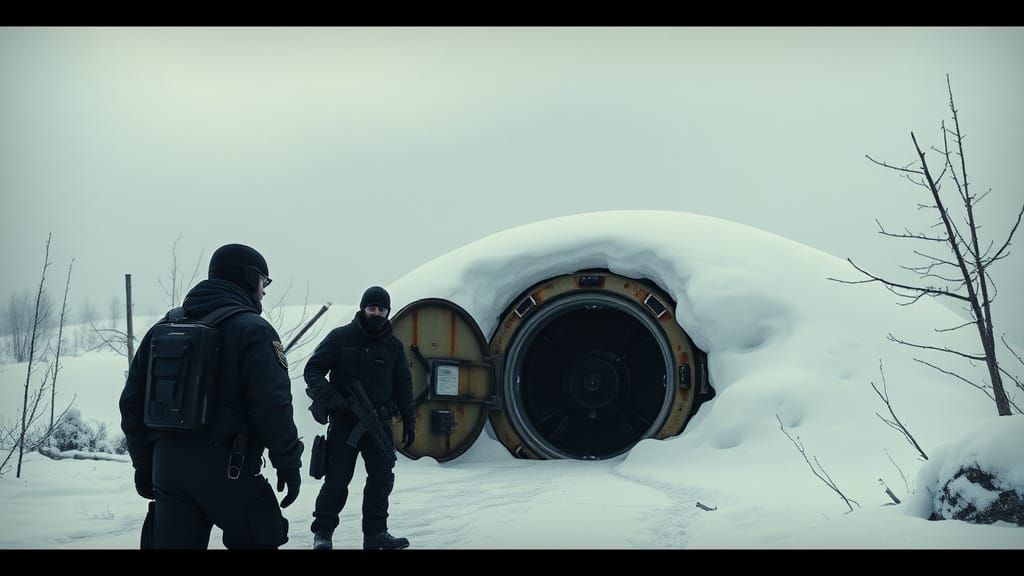 Men in Black near Secret Mountain Base