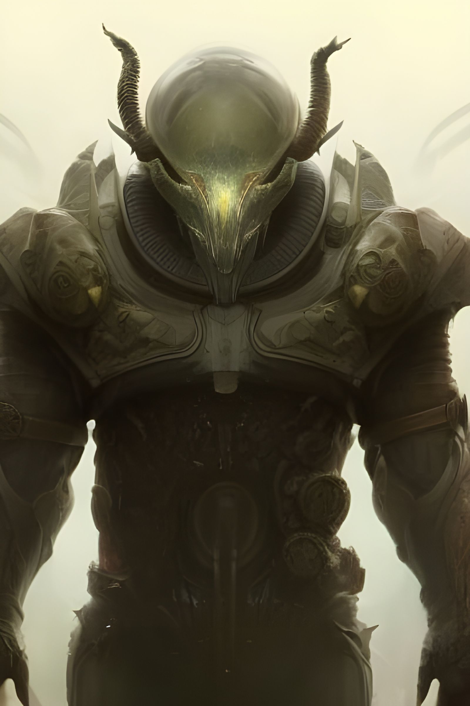 Hyperrealistic Predator Warrior in Intricate Armor