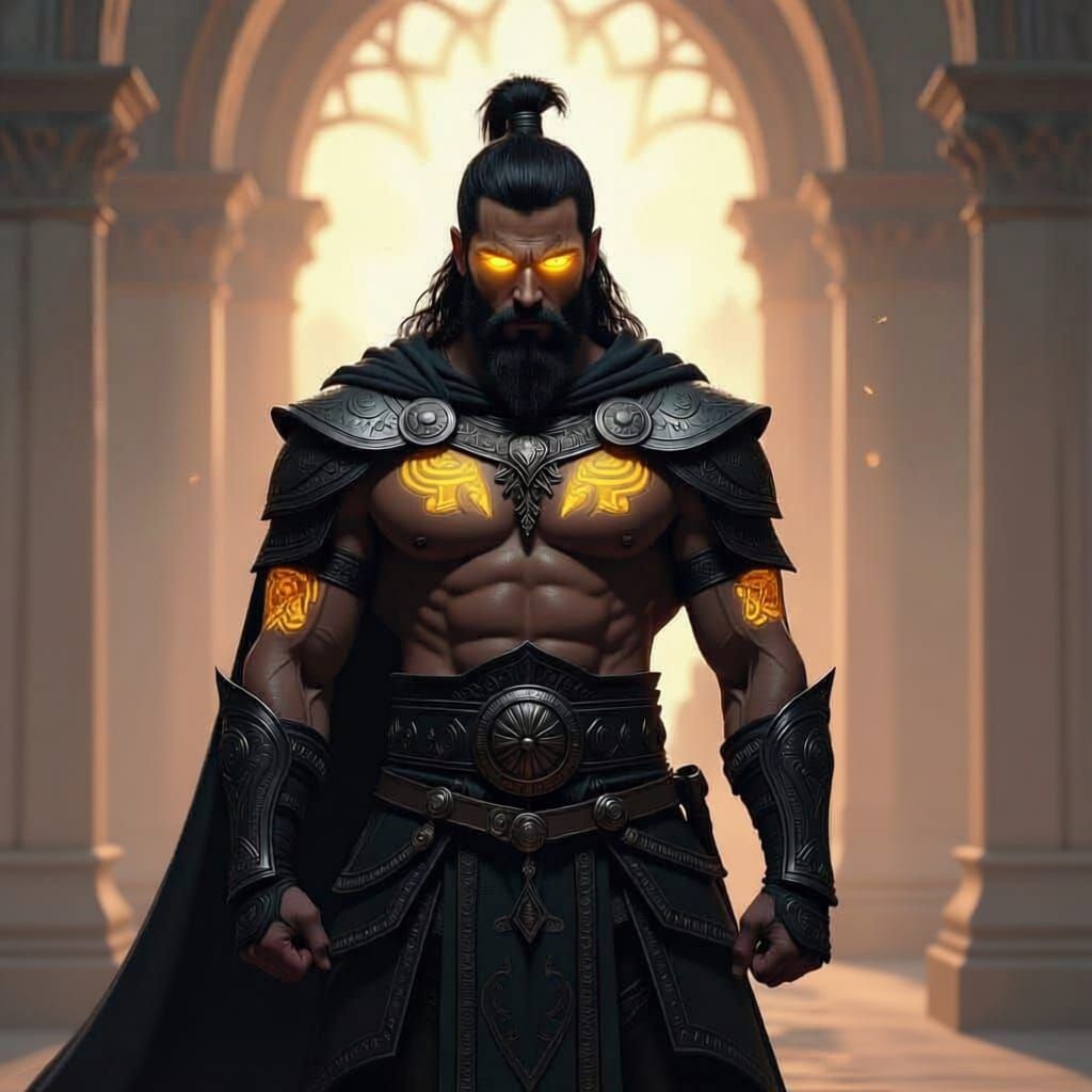 Royal Warrior Man in Holy Sunlight