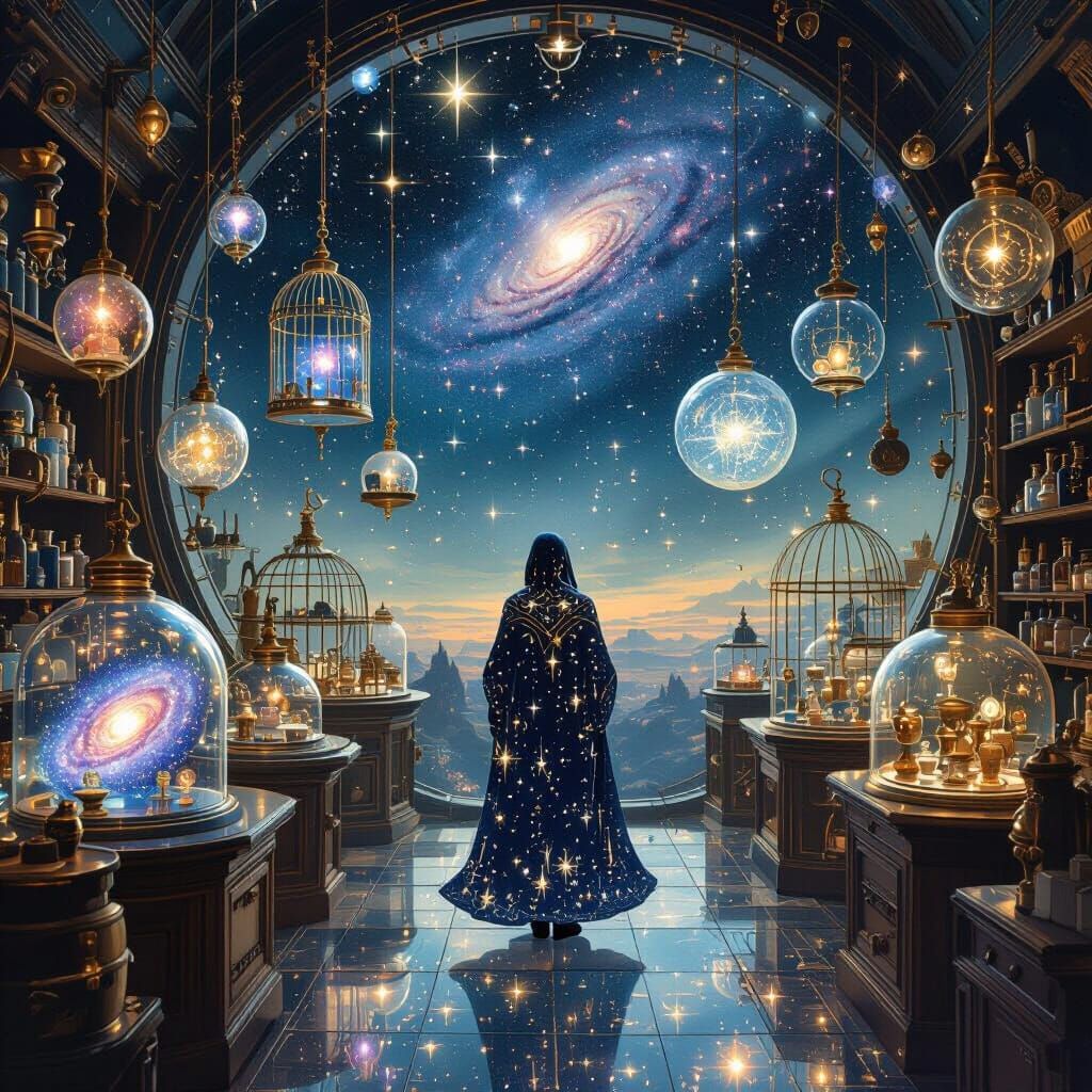 Cosmic Fantasy Shop with Galactic Wares