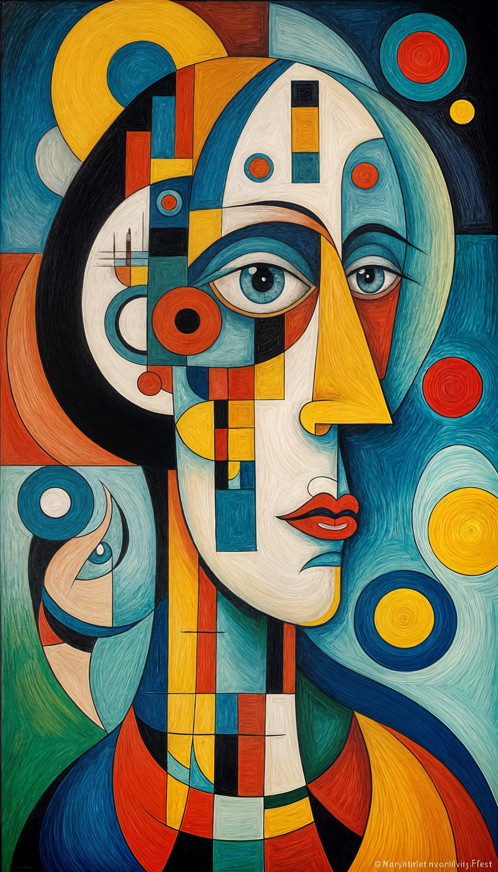 Surreal Dystopian Portrait in Heavy Brush Strokes