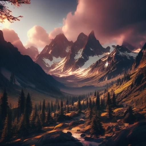 Stunning 8k Mountain Landscape Photography