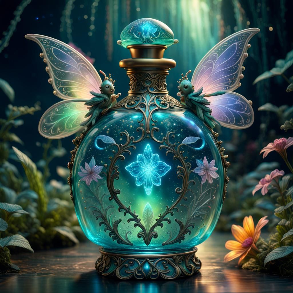 Bioluminescent Fairy Perfume Bottle in Borderland Fantasy St...