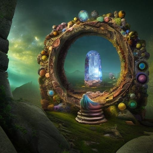 Cosmic Inukshuk Portal: A Sci-Fi Fantasy Masterpiece