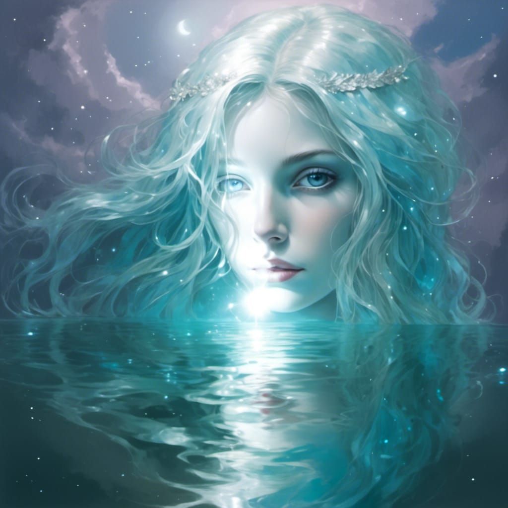 Selene, Greek Goddess of the Moon with Foil Effect