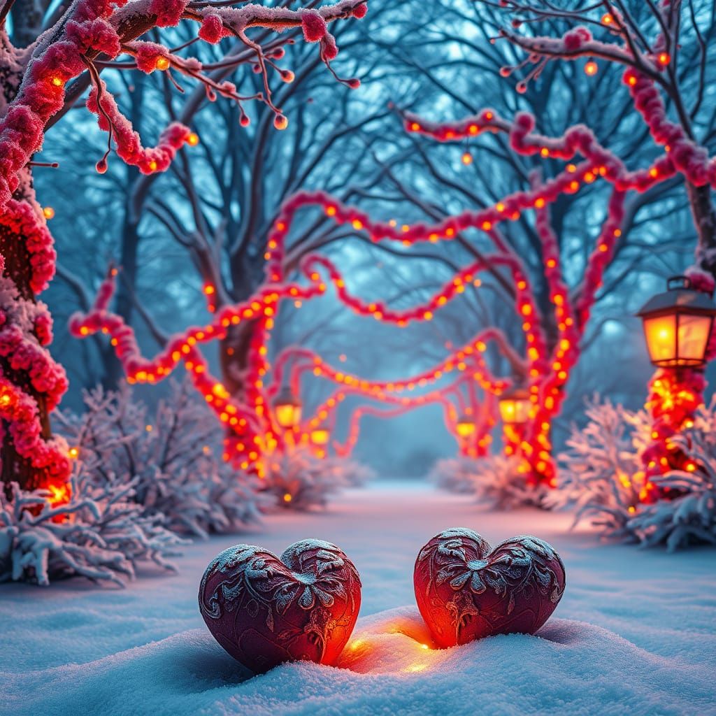 Winter Wonderland in Golden Light