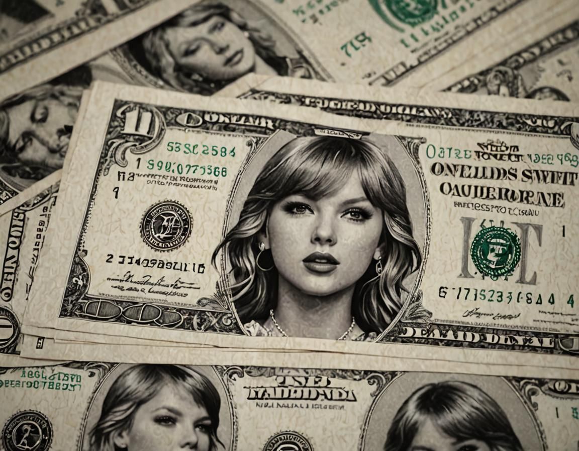 Taylor Swift Currency on Bill Counter