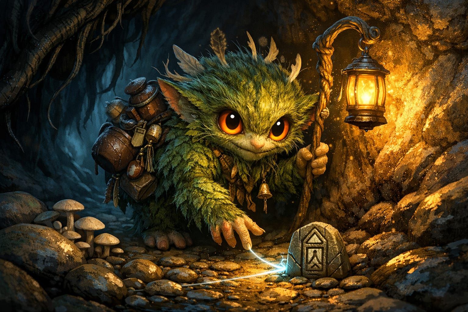 Curious Changeling Spelunker in Uncanny Underrealm